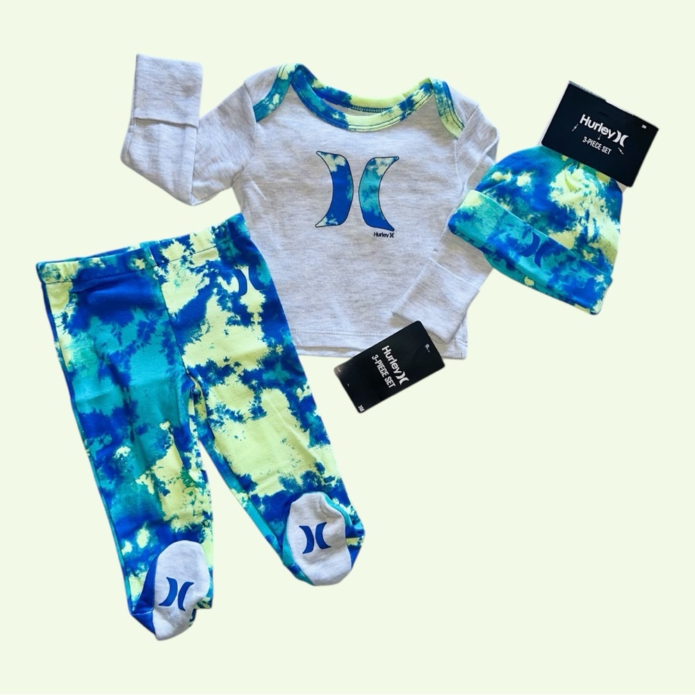 NWT Hurley 3pc Baby Set